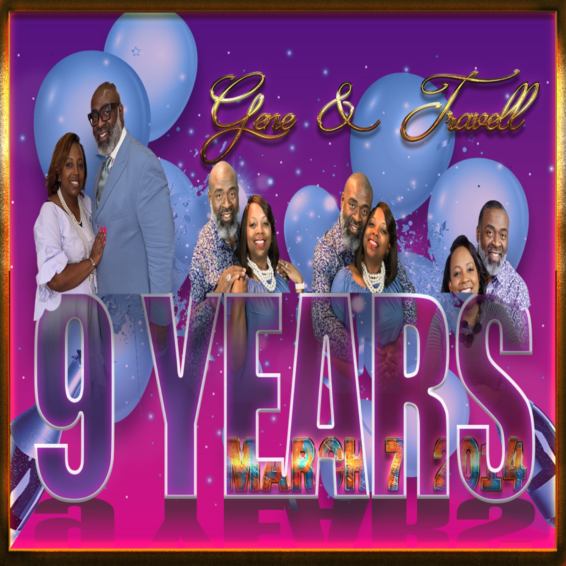 Nine years anniversary design