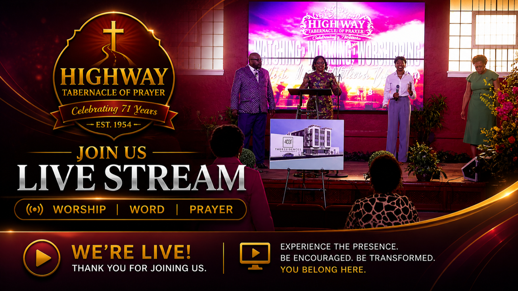 Livestream screen design